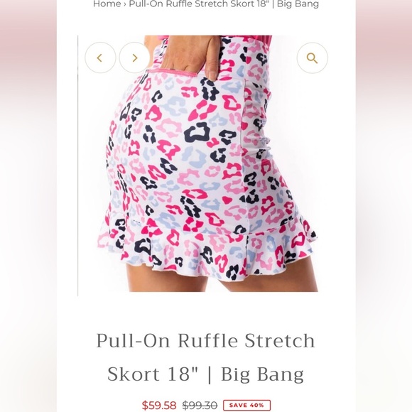 Leopard Print Women's golf skort - Picture 5 of 5